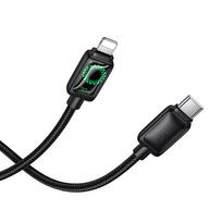 Hoco PD 30W 1.2m USB-C to Lightning LCD Cable, Black