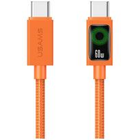 USAMS SJ773 PD 60W USB-C/USB-C cable, 1.2m, orange