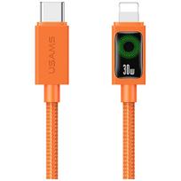 USAMS SJ774 PD 30W USB-C/Lightning cable, 1.2m, orange