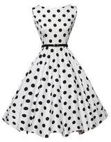 Retro Hepburn stiliaus S50 liemens sūpynių suknelė su diržu L juoda