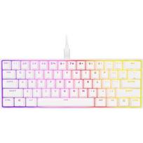 Mechaninė žaidimų klaviatūra - CORSAIR - K65 RGB Mini 60% - Kompaktiškas formatas - RGB - CHERRY MX Red - Balta - (CH-9194110-FR)