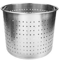 Vėžių virimo puodas Nerūdijančio plieno pralaidus puodas Daugiafunkcis vėžių sietelis Metalinis pralaidus puodas Didelis drenažinis puodas 28.00X28.00X25.50CM sidabras
