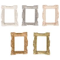 8pcs Picture Frame Vintage DIY Mini Vintage Gold Frames Shelfs Resin Crafts Phone Case Vintage Gold Frames