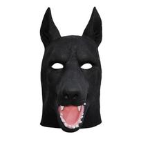 Unisex Latekso Gyvūno Šuns Kaukė Juokinga Juodo Šuns Pilno Veido Kaukė Galvos Apdangalas Karnavalinio Kostiumo Helovino Cosplay Aksesuaras 1 juoda