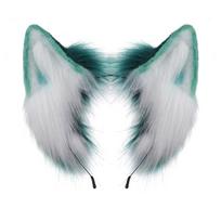 Cat Ears Headband for Dress up Party Cosplay Hairpiece Handmade Cat Hair Hoop