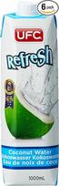 UFC Pure Coconut Water 100% grynas kokosų vanduo Tailandas 1 litro pakuotė (6 vienetų pakuotė)
