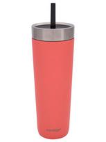Termo puodelis su šiaudeliu Contigo Luxe Tumbler 720 ml – Coral