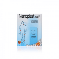 Nanoplast Forte gydomasis pleistras 7×9 cm (3 vnt.) – skausmui mažinti ir uždegimui slopinti