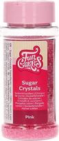 "FunCakes" cukraus kristalai rožinės spalvos - tortų pabarstukai, puikus skonis, puikiai tinka tortams puošti, keksiukų pabarstukai 80g