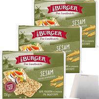 "usy" paketas mėsainiams "Landknäcke" Sezamo riešutų aromatinė pakuotė (3 x 250 g pakuotė) + "usy" blokas