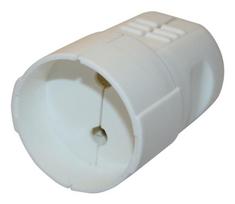 Ilgintuvo lizdas N&L, 2P, 16A, 250V, baltos spalvos