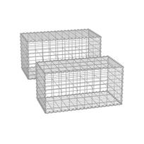 Gabionas 100x50x50 cm sidabrinis 2vnt.