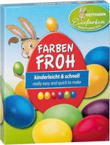 "Heitmann Eierfarben Colour Fullness" skysti kiaušinių dažai, 6 vnt., 1017049, geltona, oranžinė, raudona, žalia, žalia, mėlyna, slyvų spalva, 30 ml