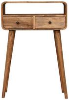 Artisan Furniture Lenktas Ąžuolo Mini konsolinis staliukas
