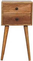 Artisan Furniture Ąžuolo Mini naktinis staliukas su 2 stalčiais