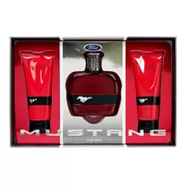 Set Ford: Mustang Red, Eau De Toilette, For Men, 100 ml + Mustang Red, After-Shave Balm, 100 ml + Mustang Red, Cleansing, Shower Gel, For All Skin Types, 100 ml