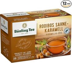 Bünting Tea Rooibos Cream Caramel - Rooibo arbata - 20 arbatos maišelių - 12 pakelių