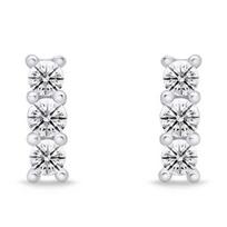 Sidabriniai auskarai su cirkoniu moterims Brilio Silver EA605W sBS2779