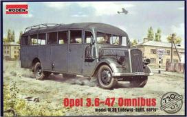 Klijuojamas Modelis Roden 720 Opel Blitz Omnibus model W39 Ludewig (Essen) 1/72