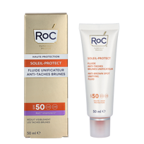 ROC Soleil-Protect Anti-Brown Spot Unifying Fluid SPF 50+ apsauginis fluidas veidui nuo pigmentinių dėmių, 50 ml
