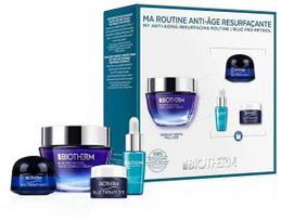 Set Biotherm: Mėlyna Pro-Retinol Multi Correcting Kreminis For Face, 50 ml + Life Plankton Eliksyras Regenerating Day & Night Serum For Face, 7 ml + Mėlyna Therapy Anti-Aging Night Kreminis For Face, 15 ml + Mėlyna Therapy Anti-Ageing Paakių kremas, 15 ml