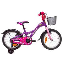 4KIDS Bubble 16" // 1G, dydis 10" (25.5 cm), V-Brake ir Kojinis stabdžiai, aliuminis (violetinė)
