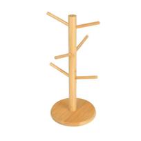 Bamboo & Wood Drainer: Multifunctional Cup Holder & Desktop Organizer for Mugs, Jewelry, and Keys.