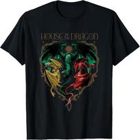 Iconic Dragons Syrax Caraxes Vhagar Logo T-Shirt S juoda