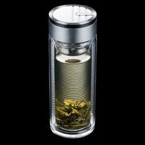 Haers skaidrus dvigubos sienelės stiklinis termosas su filtru