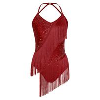 Moterų Džiazo Lotynų Šokių Bodziai Kutai Atviras Nugara Gimnastikos Bodysuit Tango Rumbai Salsa S violetinė
