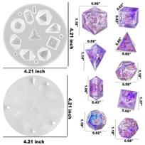 DIY DND Sharp Edge Dice Silicone Mold for 9 Pieces Resin Dice Mold