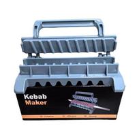 Plastic Kebab Maker Mold Outdoor Portable Folding Barbecue Skewer Maker Barbecue Meat Stick Device for Home Use 1