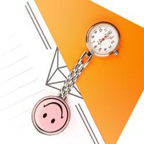 Retro Luminous Nurse Pocket Watch - Cute Smiley Face Brooch for Men, Women & Students