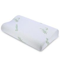Originali bambuko pluošto pagalvė Lėtai atšokanti Sveikatos priežiūros atminties pagalvė Atminties putų pagalvė Kaklo atrama Kaklo nuovargio palengvinimas Kaklo pagalvė 50x30cm balta
