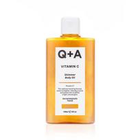 Q+A Vitamin C Shimmer Body Oil žėrintis kūno aliejus, 150 ml