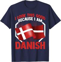 Danijos Dovana Danija Vyrai Moterys Danmark Šventė Didžiuojasi Vaikams Marškinėliai Unisex Medvilnė Vyriški Drabužiai S red