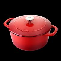 Zwilling 24cm apvalus emaliuotas ketaus troškintuvė