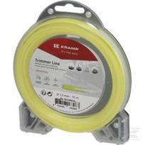 Trimerio valas Ø1,6 mm, 15 m, apvalus, geltonas, Kramp