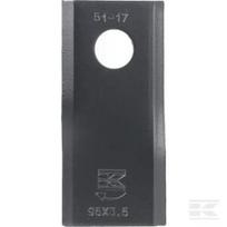 Vejapjovės peilis RH 95x45x3,5 mm anga Ø16,25 mm Tinka Kuhn/John Deere/New Holland 25 pak. 56151310KR