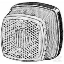 Gabaritinis žibintas 5W, kvadratinis, 12V, skaidrus/baltas, tvirtinamas varžtais, 62x46x62 mm, Hella 2PG003057067