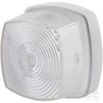 Gabaritinis žibintas 5W, kvadratinis, 12V, skaidrus/baltas, tvirtinamas varžtais, 62x40x62 mm, Hella 2PF003057001