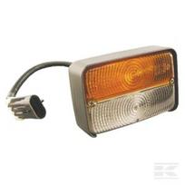 Posūkio ir gabaritinis žibintas, halogeninis, priekinis, stačiakampis, 12V, gintarinis/skaidrus, prisukamas, 120x, Cobo 3275000