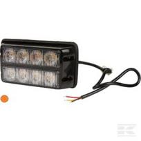 Įspėjamasis žibintas LED, 24W, 12–24V, geltonas, tvirtinamas varžtais, 132x66x30 mm, 8 LED, Kramp LA20012