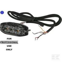 Mirksintis įspėjamasis žibintas LED, stačiakampis, 10/30V, mėlynas, 82x30x9 mm, 3 LED, Kramp LA20073B