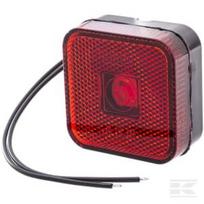 LED gabaritinis žibintas, kvadratinis, 12–24V, 65x65x28 mm, Kramp LA30139