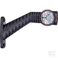 Gabaritinis žibintas LH LED, 0,7/1,4W, 12/24V, balta/oranžinė/raudona, 125x55x175 mm, 3 LED, Kramp LA30018