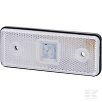LED gabaritinis žibintas, 0,4/0,7W, stačiakampis, 12/24V, baltas, 112x45x11 mm, 1 LED, gopart LA35051
