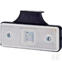 LED gabaritinis žibintas, 0,4/0,7W, stačiakampis, 12/24V, baltas, 112x45x17 mm, 1 LED, gopart LA35050