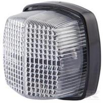 Gabaritinis žibintas 5W, kvadratinis, 12V, skaidrus/baltas, tvirtinamas varžtais, 62x42x62 mm, Hella 2PF004081001