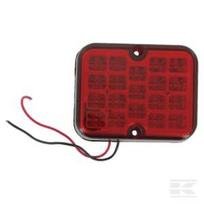 LED rūko žibintas, kvadratinis, 12–24V, raudonas, 101x80,7x30 mm LA91263KR